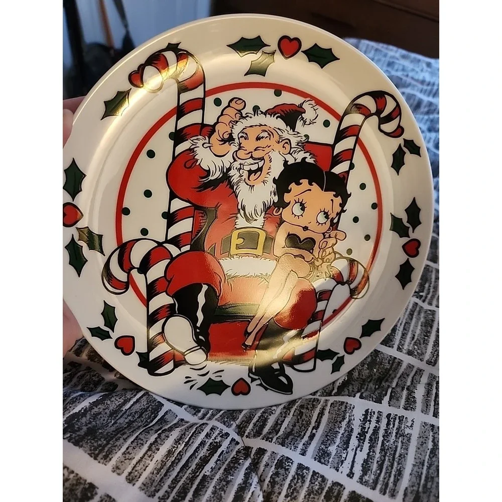 92 Betty Boop On Santa's Lap Christmas 7.5